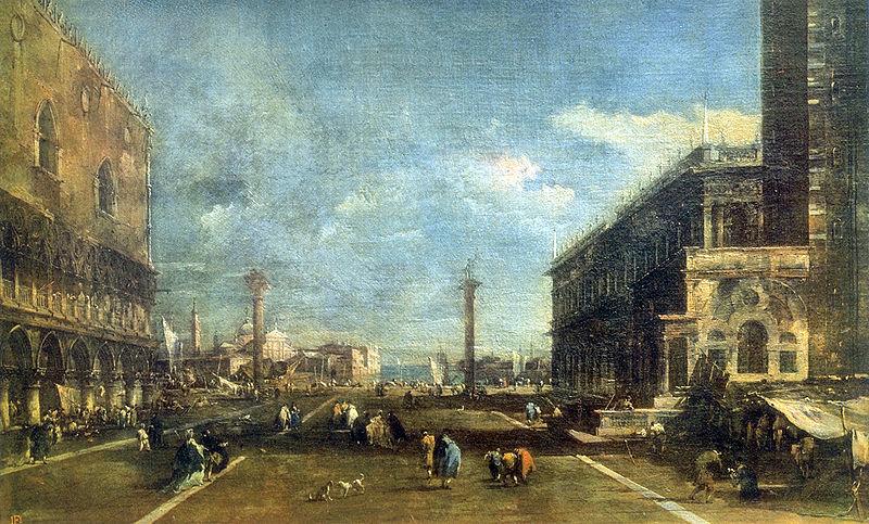 Francesco Guardi Little Square of St. Marcus oil painting image